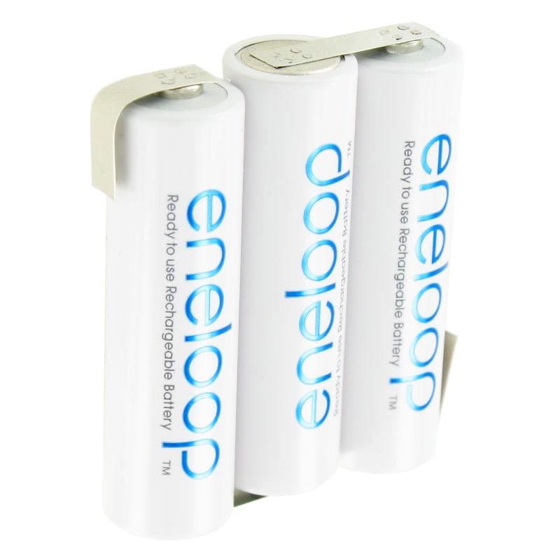 Panasonic eneloop 3,6 volts Pack de batteries AA avec étiquettes de soudure, d'une capacité allant jusqu'à 2 000 mAh